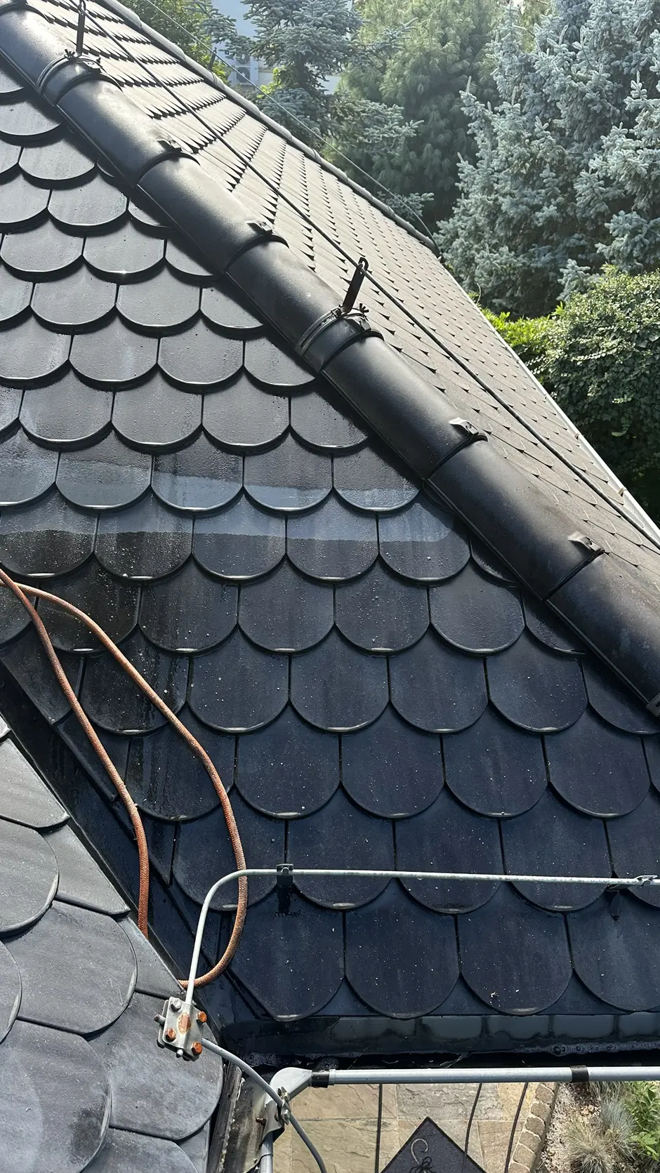 Dach przed myciem przez PC Dach